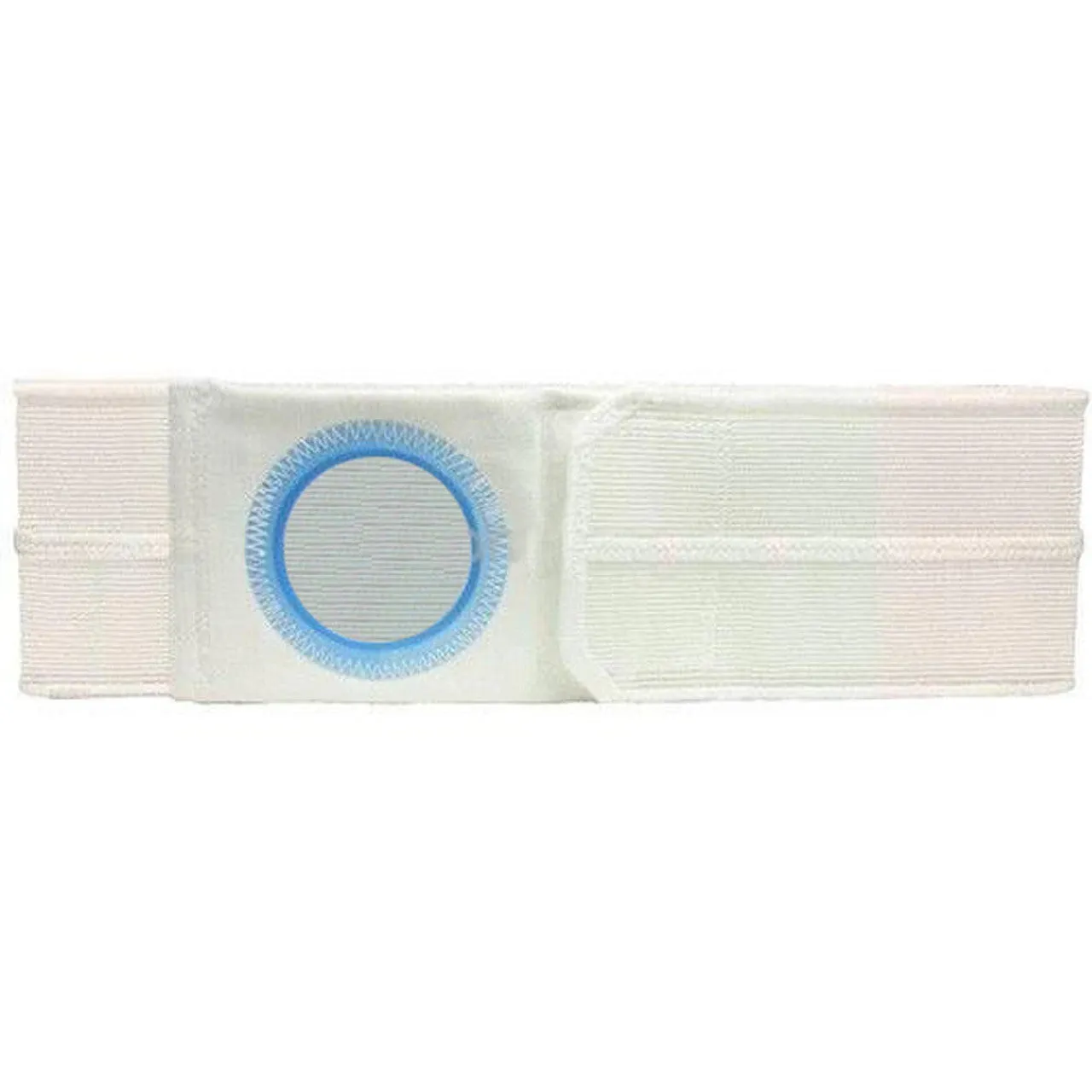 8" Right, White, Regular Elastic, Flat Panel Belt, Extra Large, 2-3/8" Opening Placed 1" From Bottom