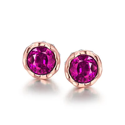 ARUEL Hot Sale Fashion Crystal Small Stud Earrings For Women Men Crown Jewelry Gold Color Lover Christmas Gift Bague Bijoux Aros