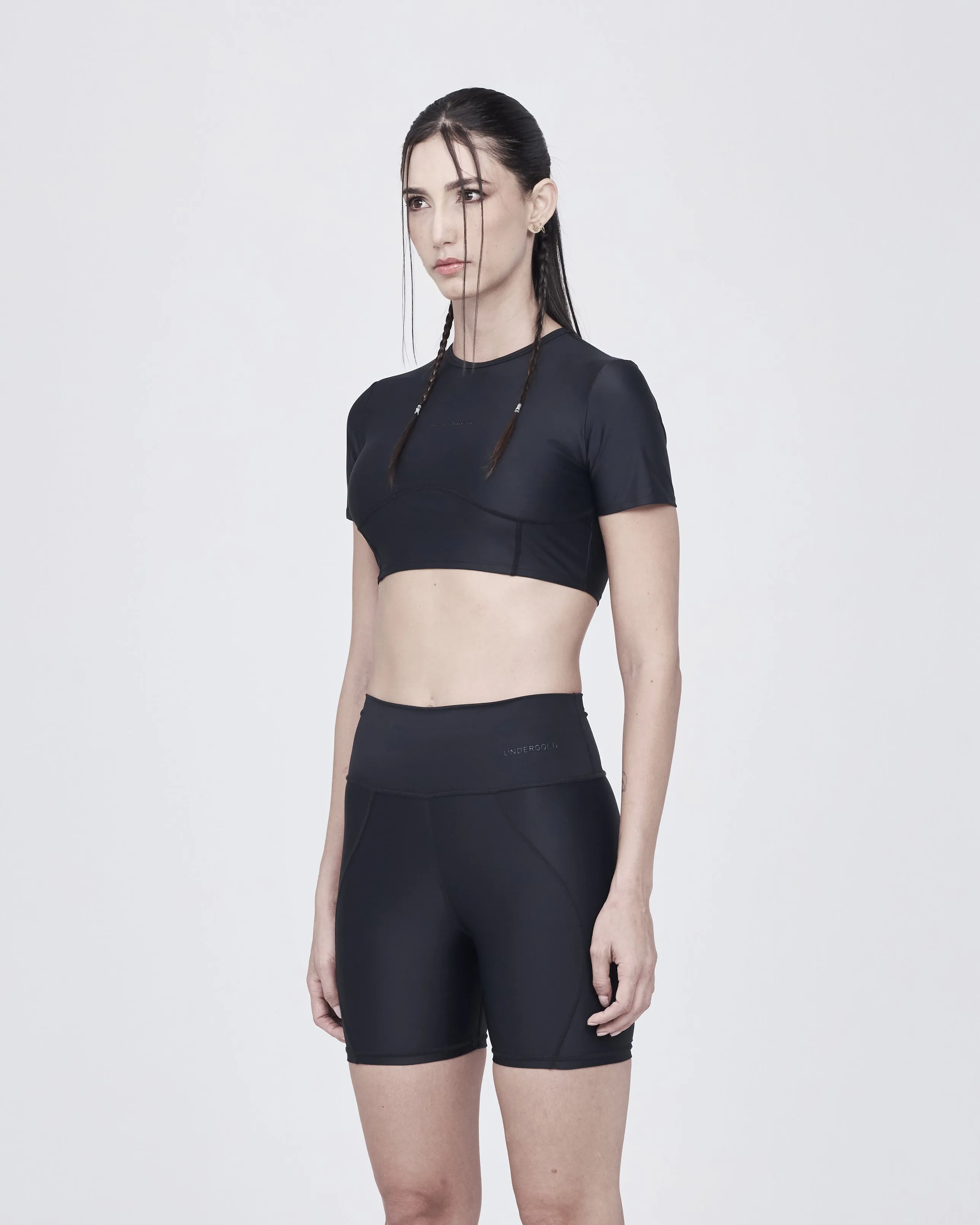 Basics Slim Crop Top Black