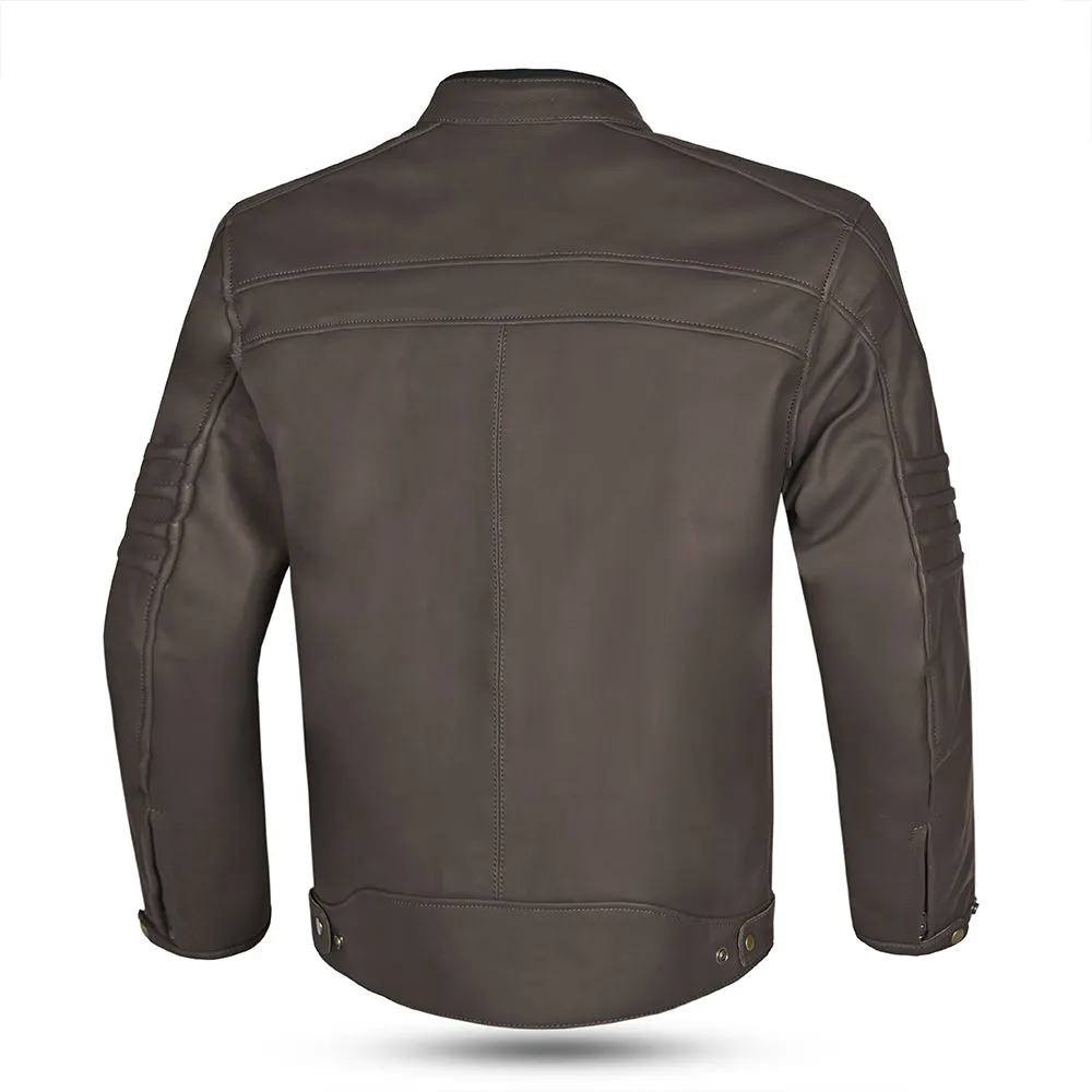 BELA Marlon Motorcycle Touring Leather Jacket Brown