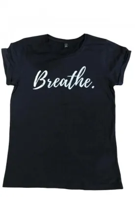 Breathe Black Organic Yoga T-Shirt