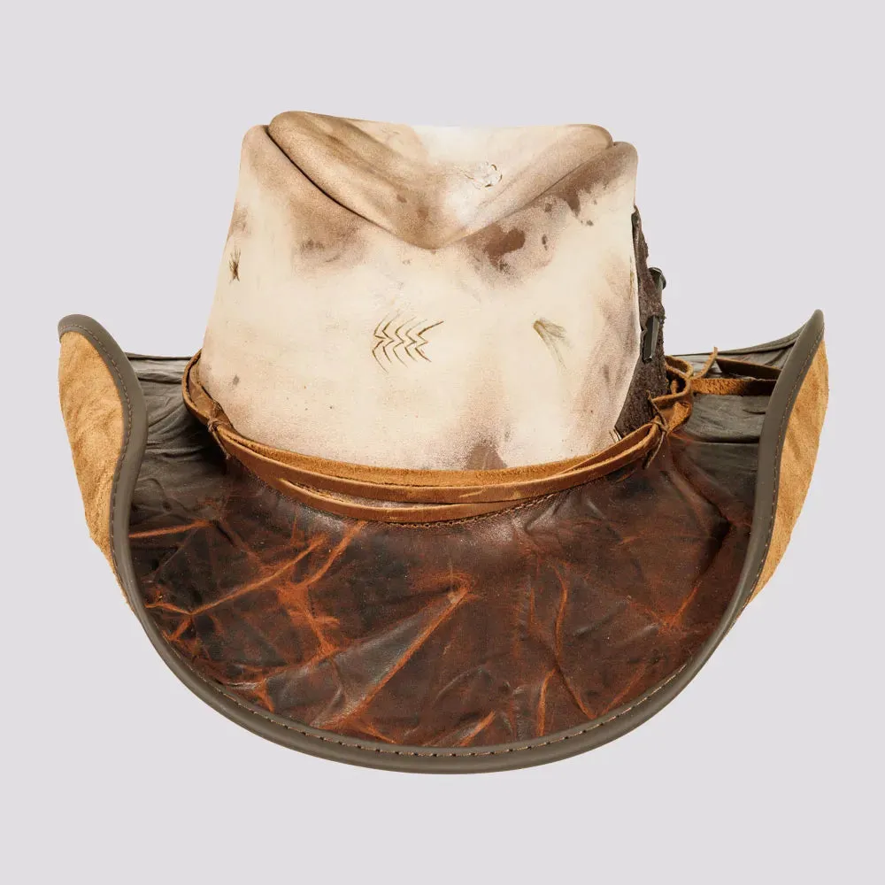 Calamity | Mens Distressed Genuine Leather Cowboy Hat