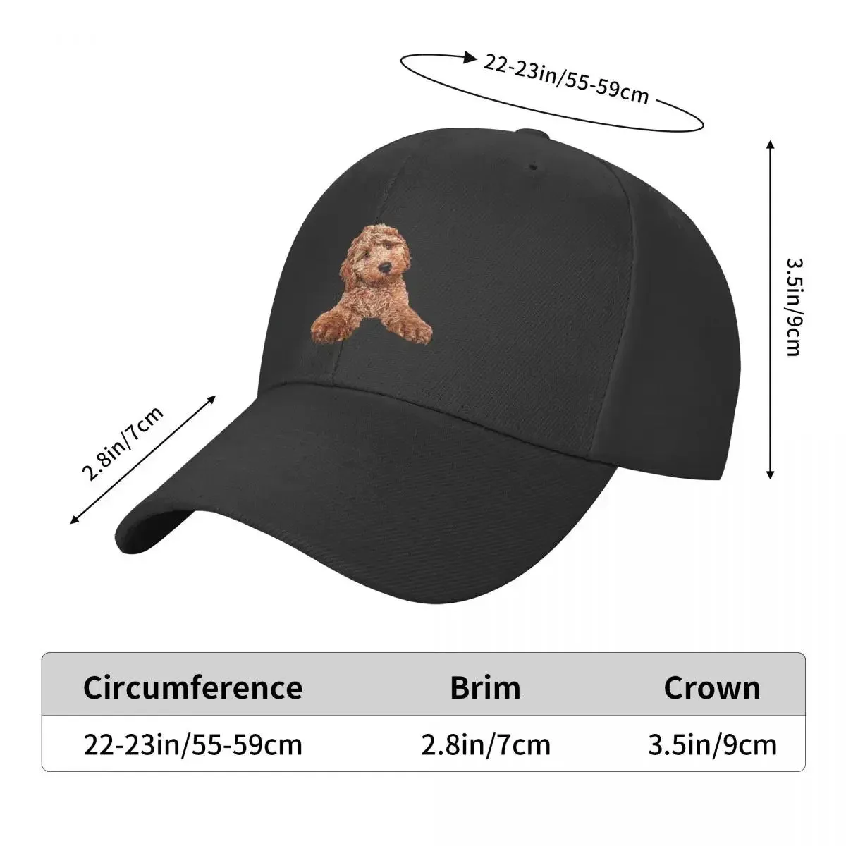 Cavapoo, Labradoodle, Goldendoodle Baseball Cap – Hat for Men & Women