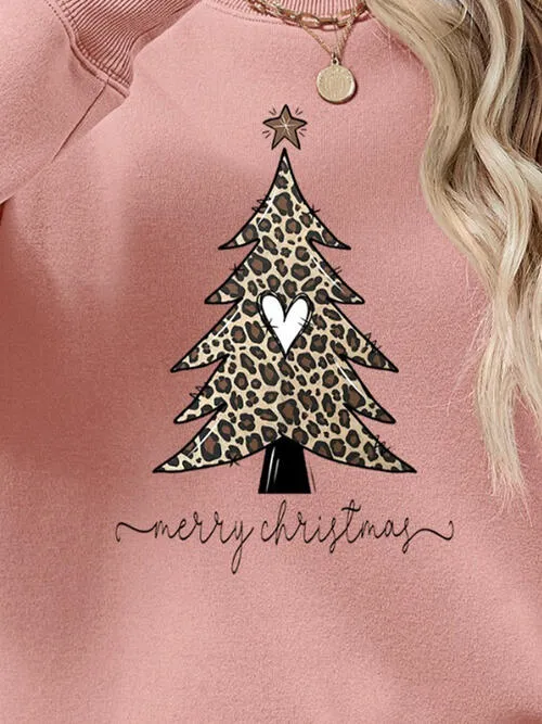 Christmas Tree Graphic Long Sleeve Sweatshirt