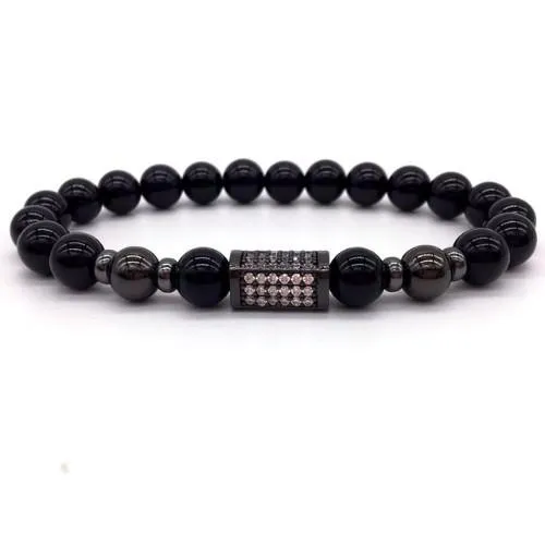 Classy Men Black on Black Bar Bracelet