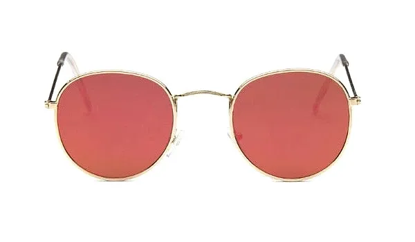 Classy Men Round Sunglasses Red