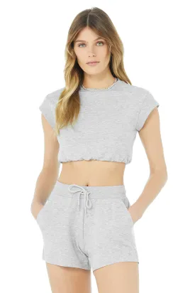 Dreamy Crop Short Sleeve - Athletic Heather Grey