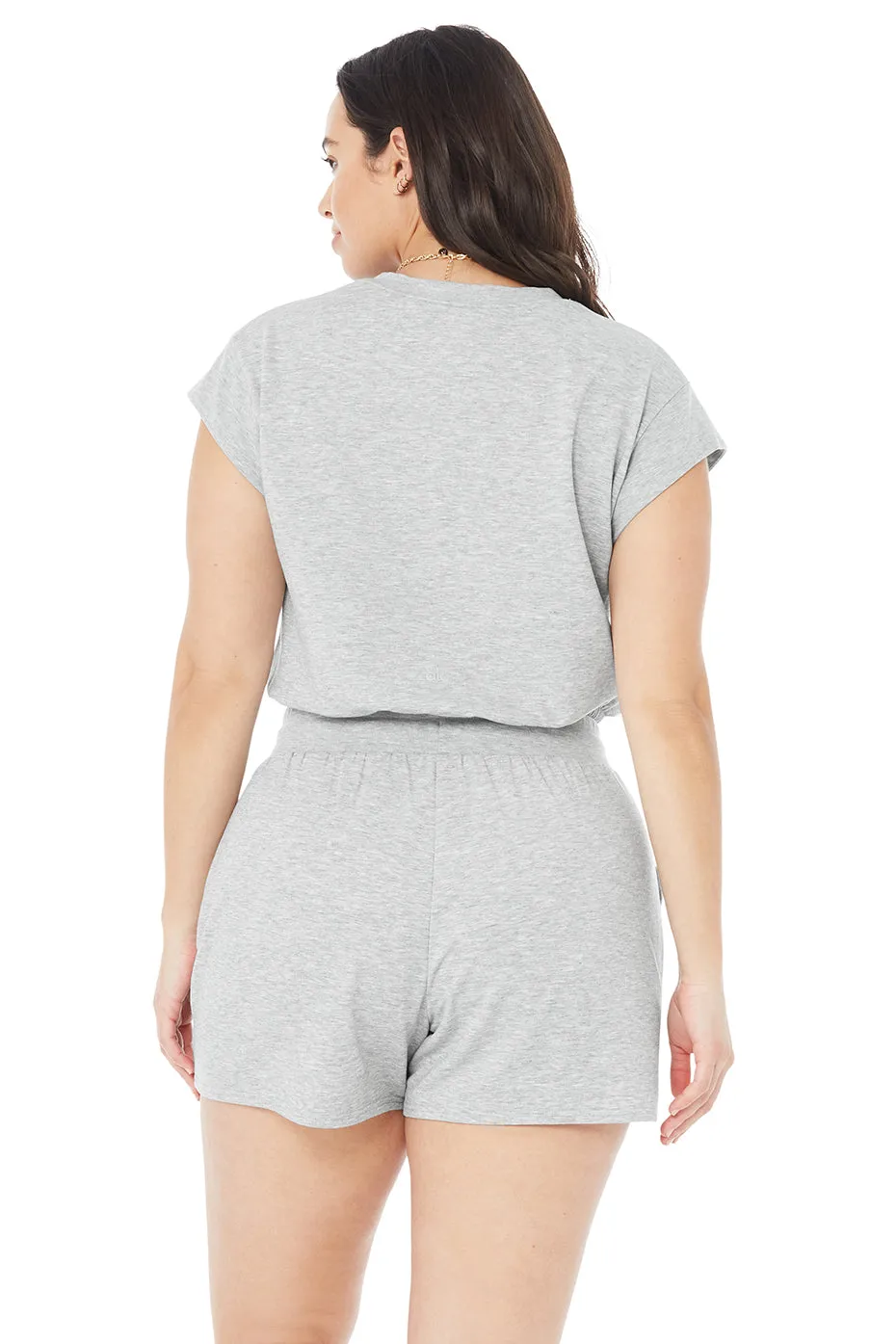 Dreamy Crop Short Sleeve - Athletic Heather Grey