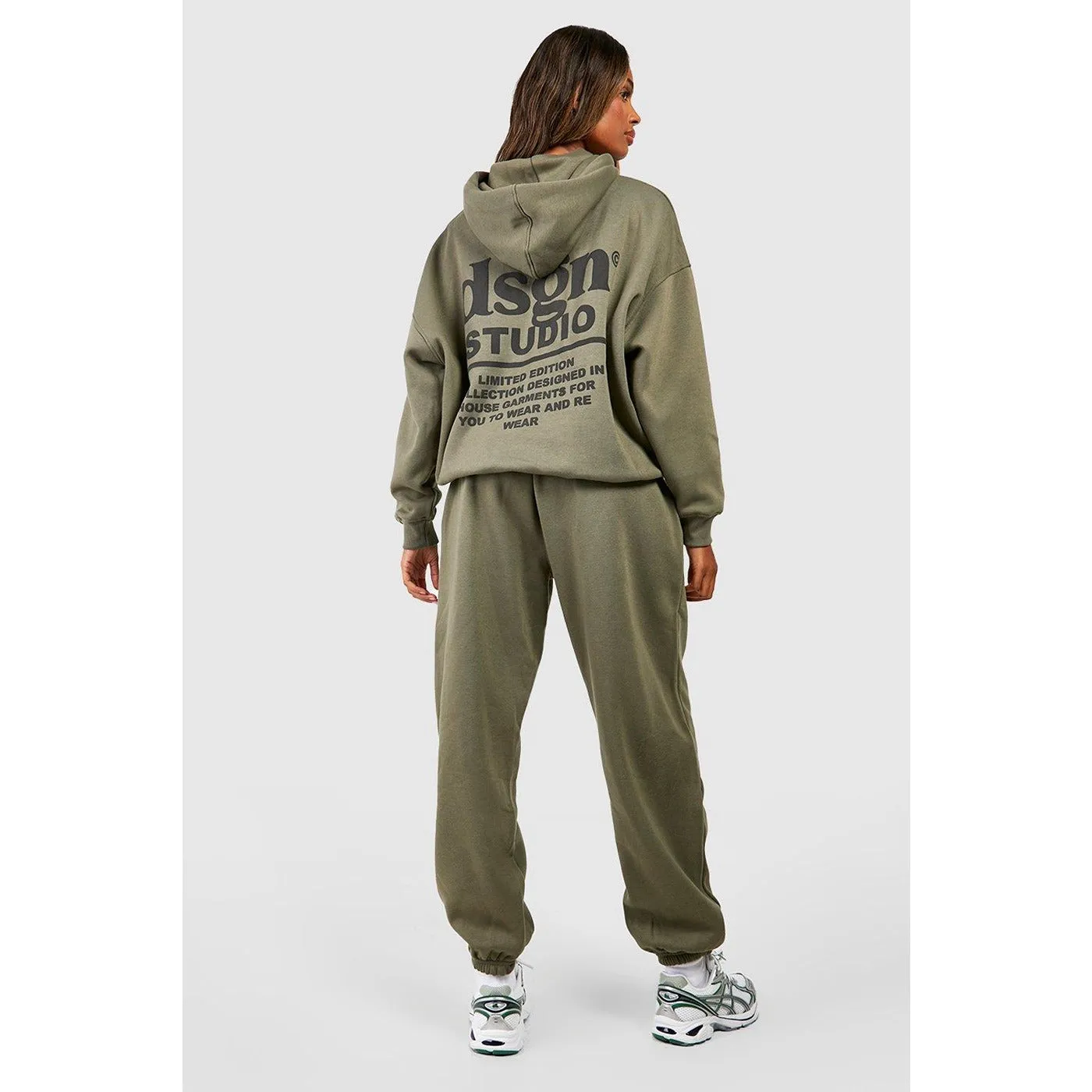 DSGN SPRTS Puff Printed Khaki Hoodie