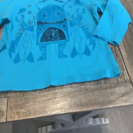 Gap Cotton Teal Space/monster Longsleeve 4T