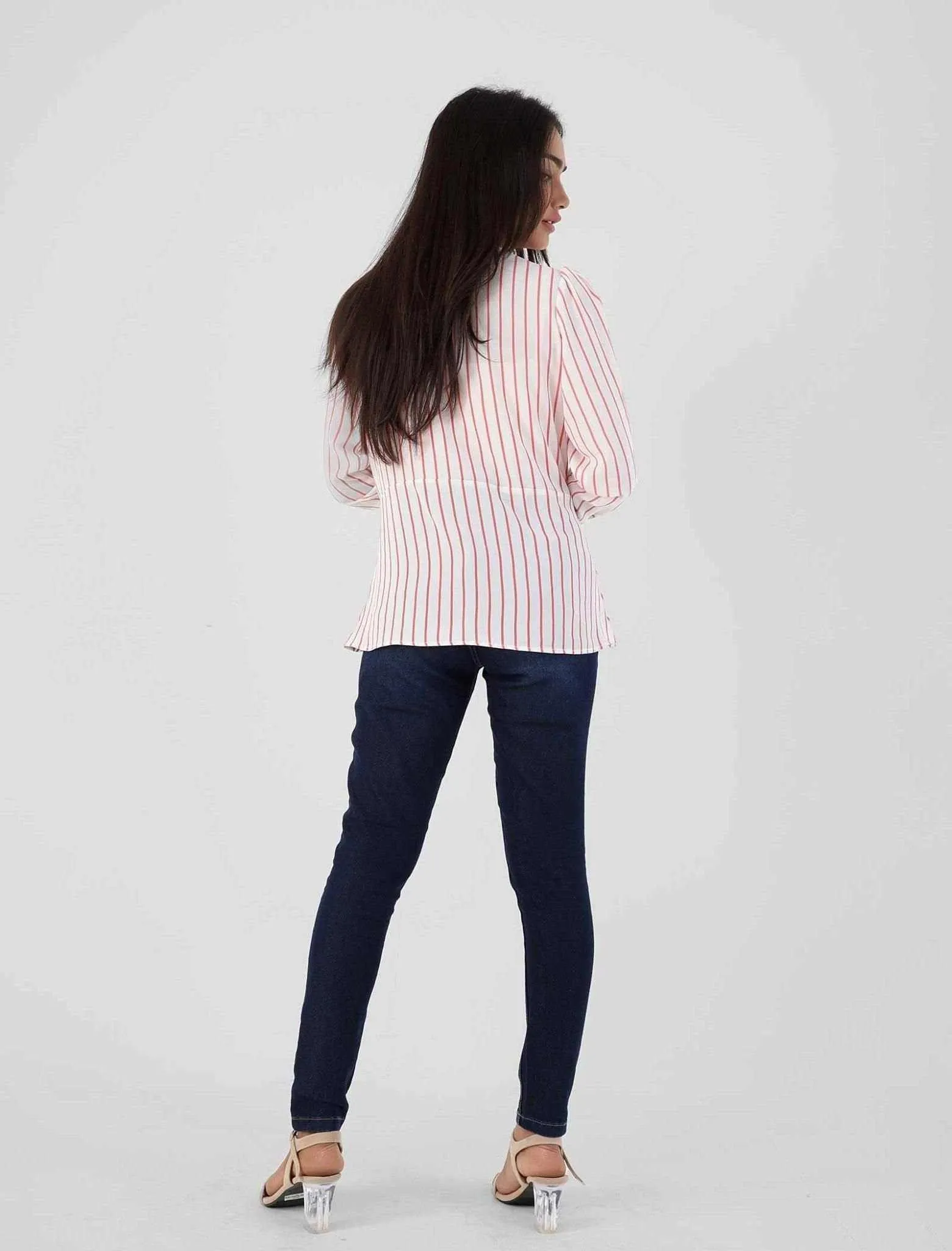 Georgette Top With Stripe