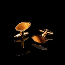 Gold Tiger Eye Eye Cufflinks