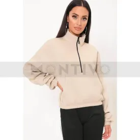 Half Zip Ponte Sweatshirt