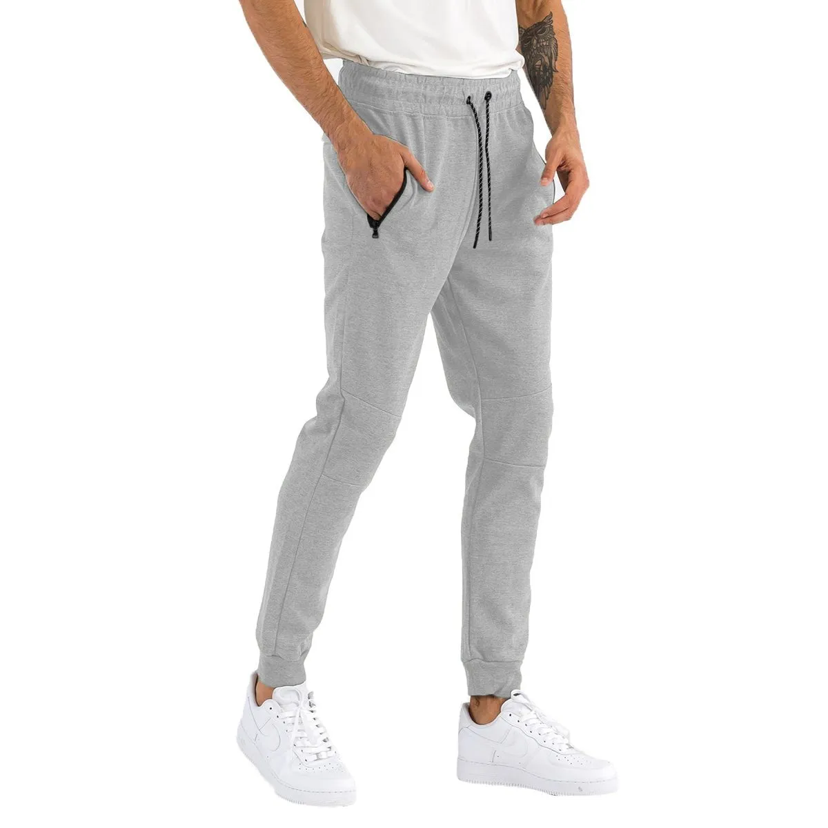 Heathered Grey Cotton Sweats