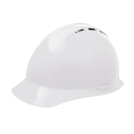 HH 19451 White Standard Vented 4PT Rachet Suspension Hard Hat