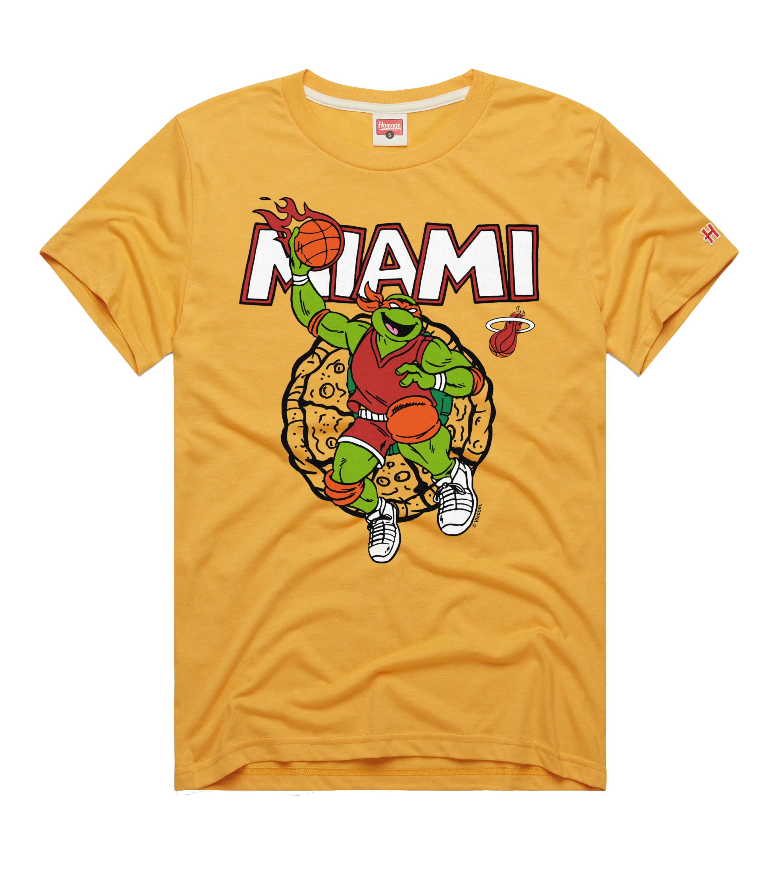 Homage Miami HEAT Yellow TMNT Tee