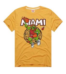 Homage Miami HEAT Yellow TMNT Tee