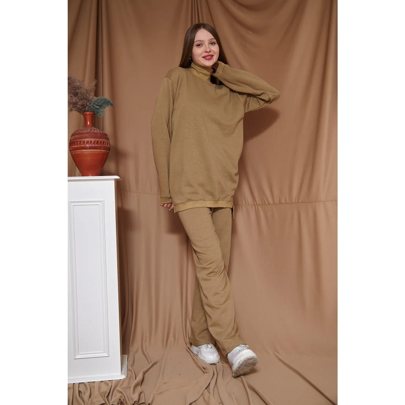 Khaki Oversized Co-Ord Set