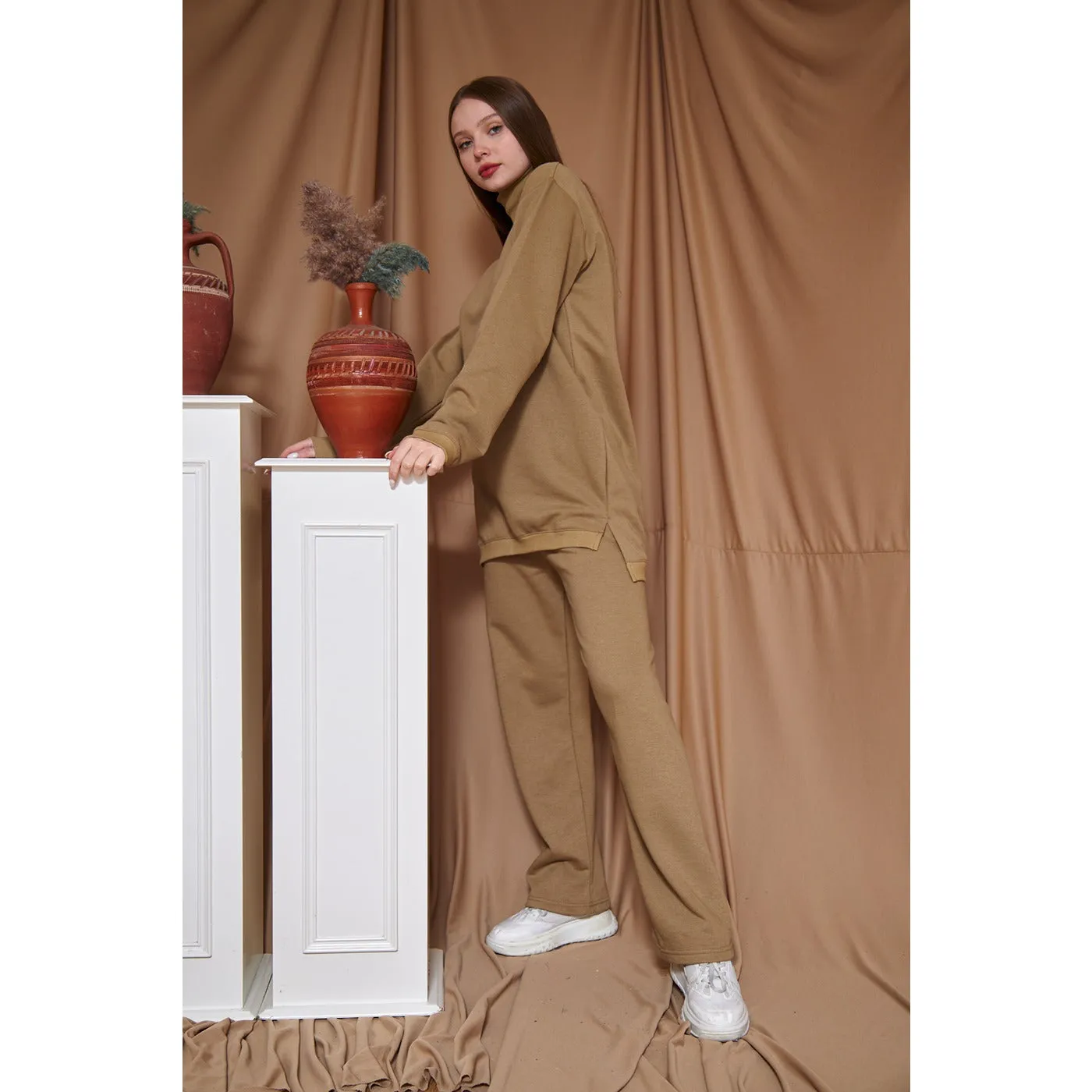 Khaki Oversized Co-Ord Set