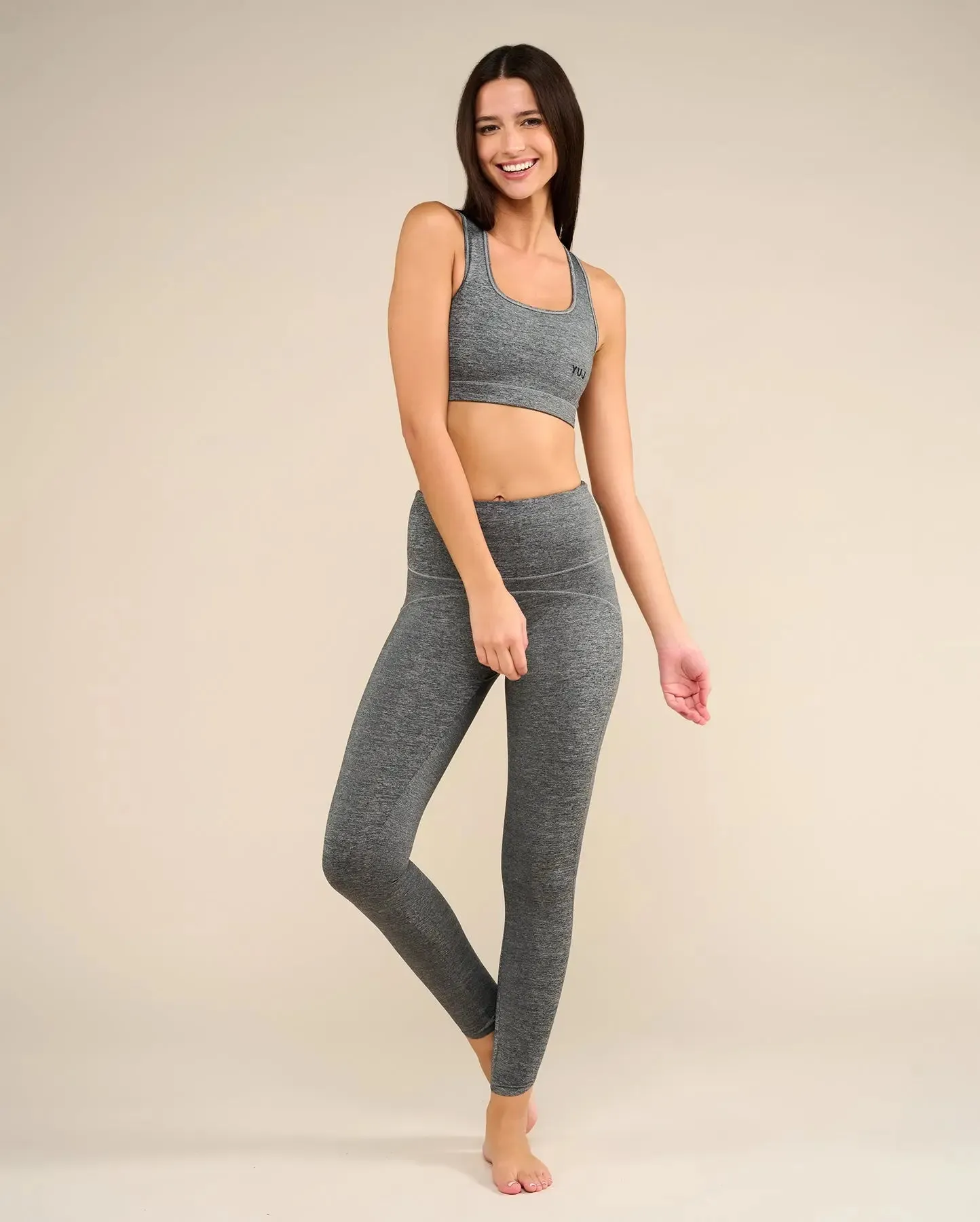 Legging de yoga gris chiné MANIPURA