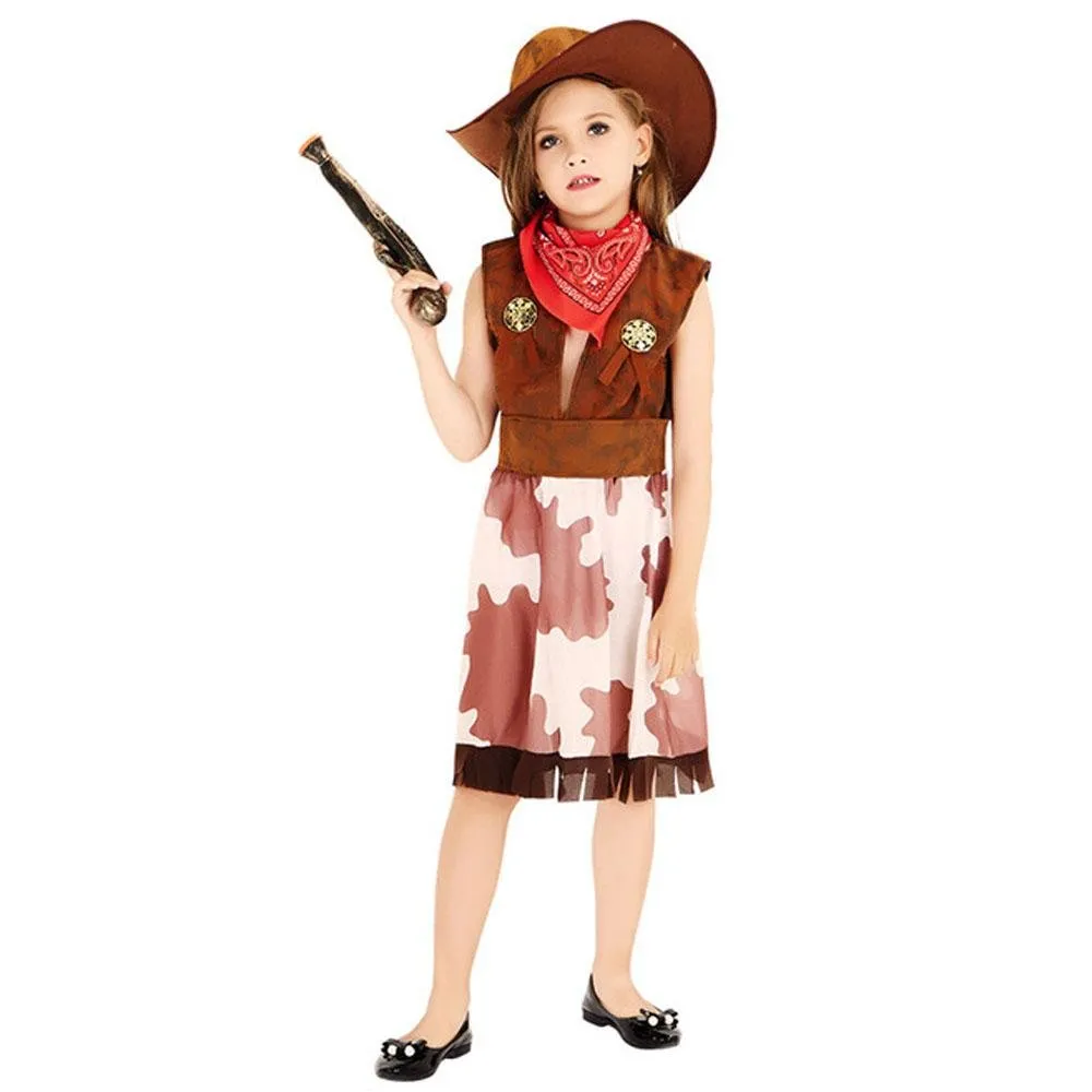 Matching outfit classic wild west fancy dress western cowboy stage costume