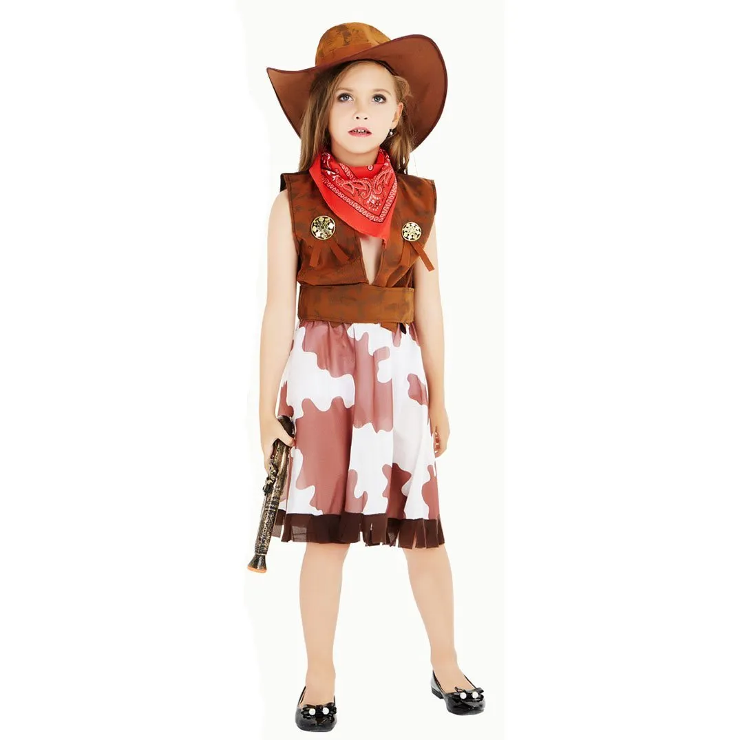 Matching outfit classic wild west fancy dress western cowboy stage costume