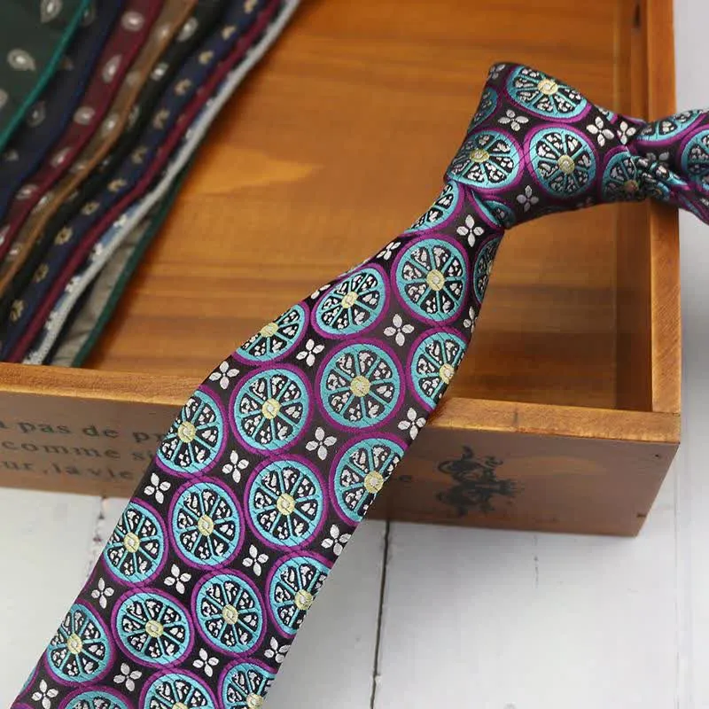 Men's Lemon Cashew Nut Classic Suits Necktie