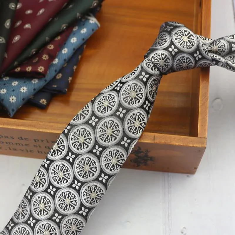 Men's Lemon Cashew Nut Classic Suits Necktie