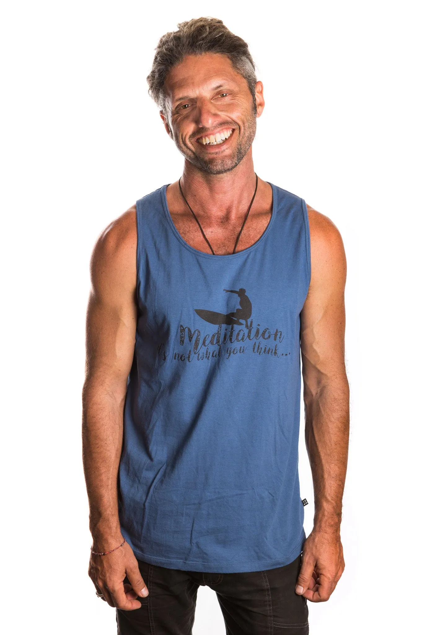 Men's Tank with Meditation Surfer