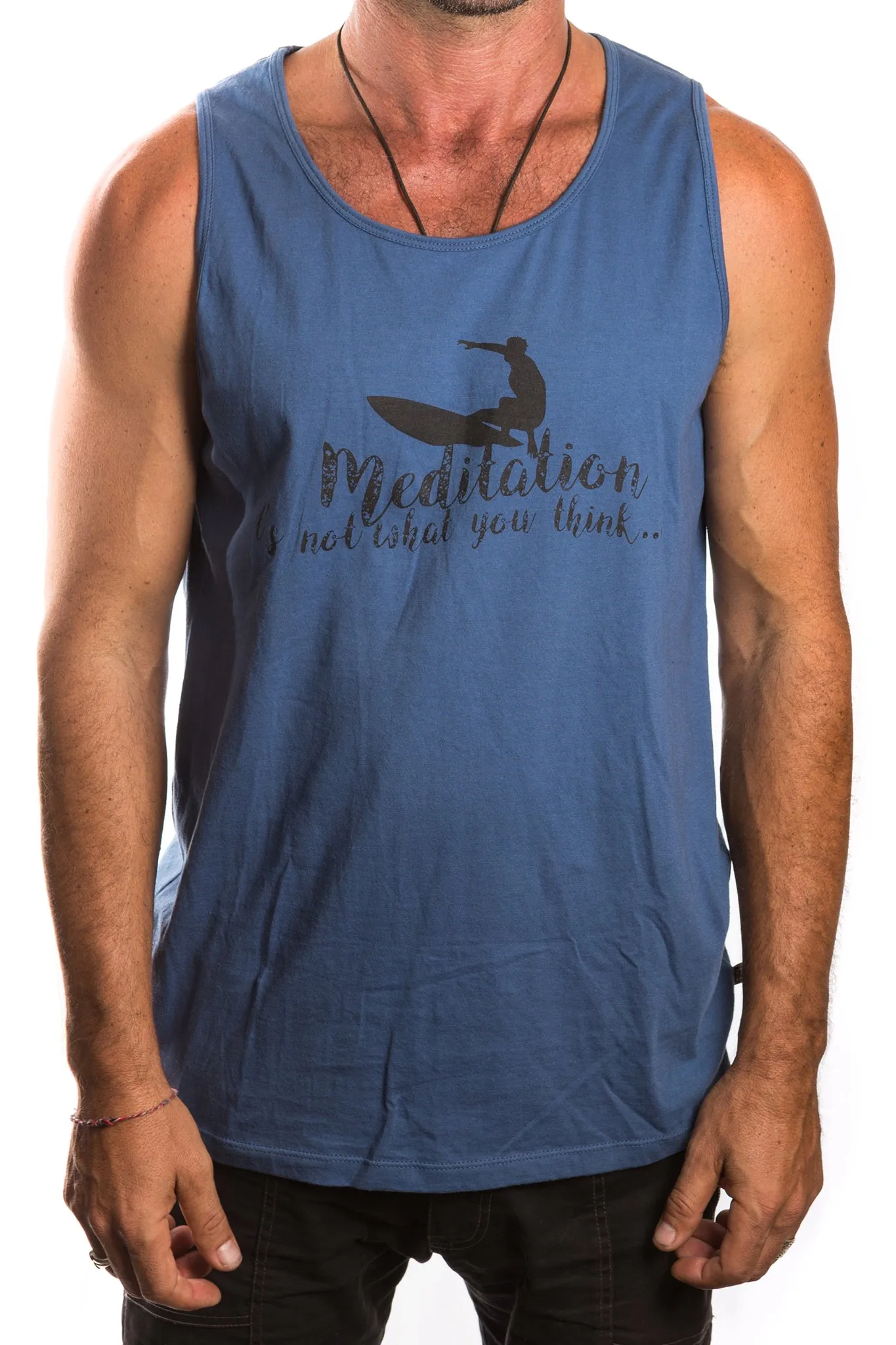 Men's Tank with Meditation Surfer