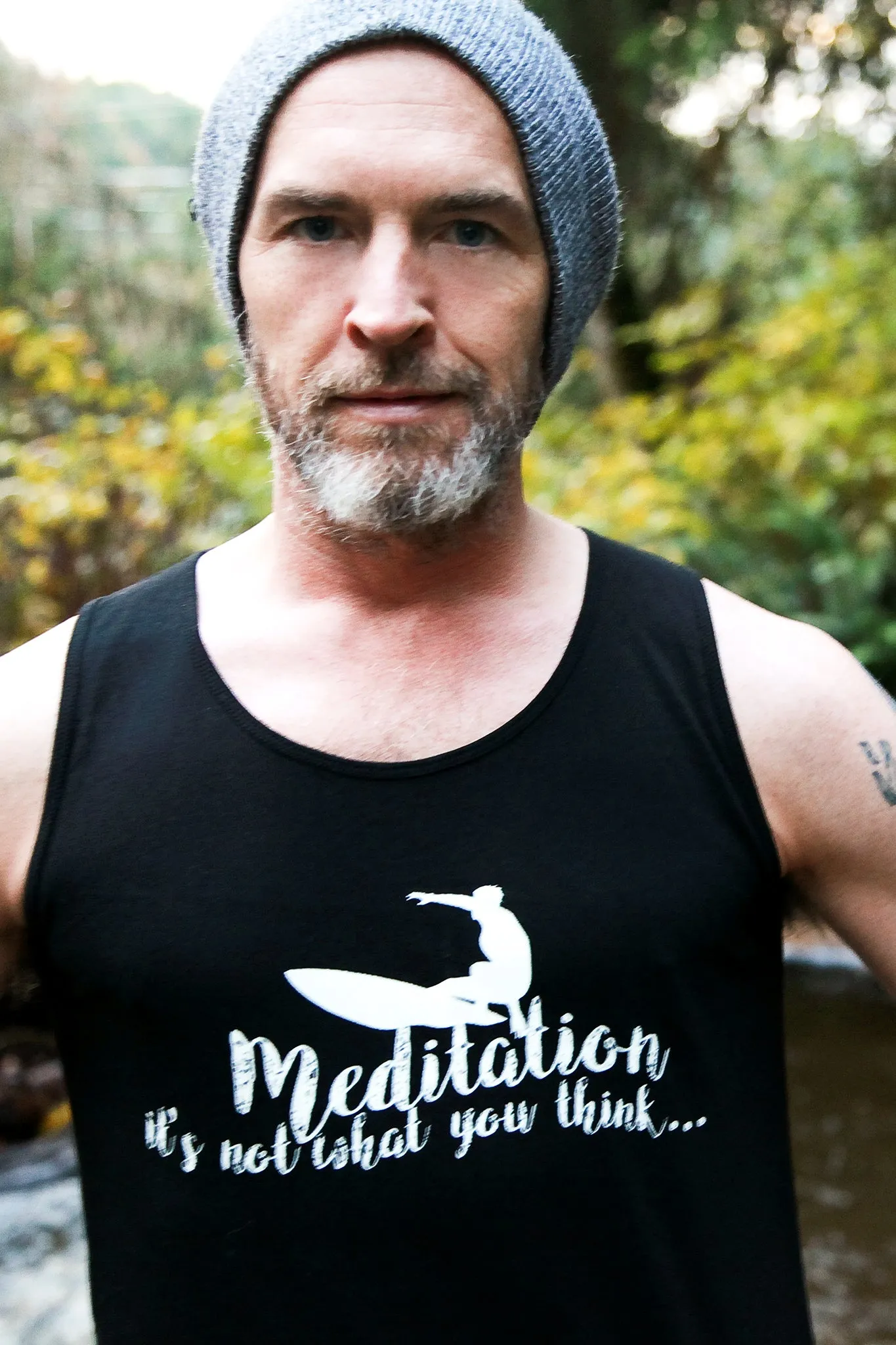 Men's Tank with Meditation Surfer