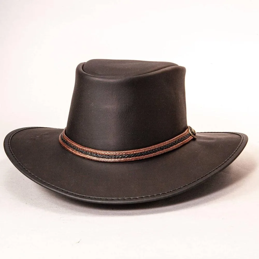 Midnight Rider | Mens Leather Outback Hat