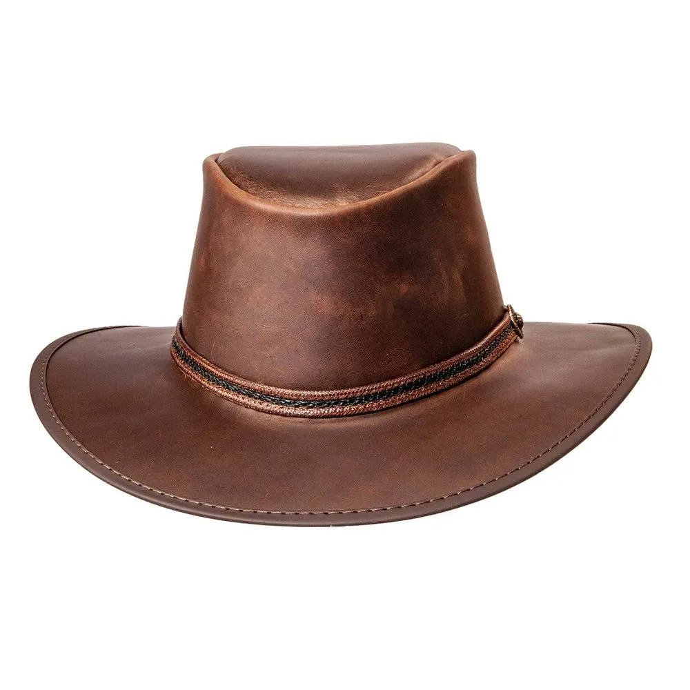 Midnight Rider | Mens Leather Outback Hat