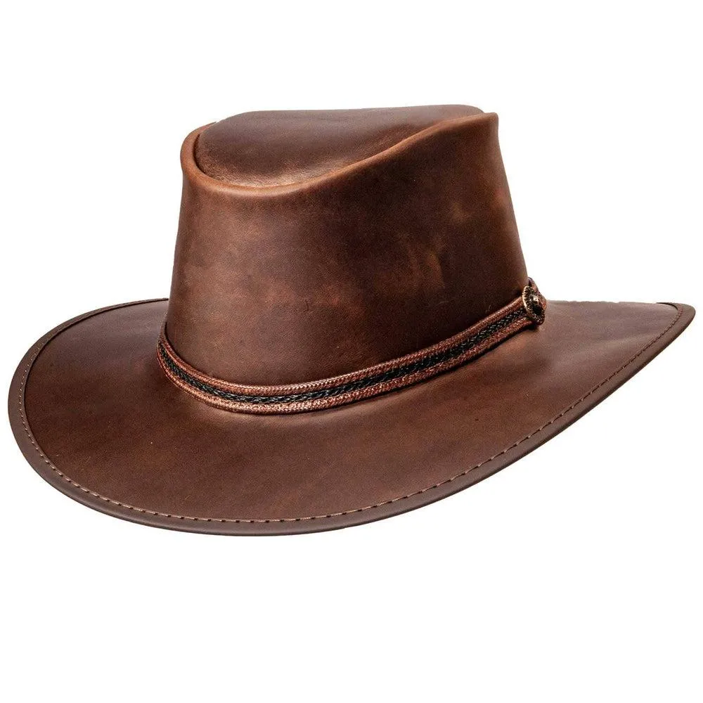 Midnight Rider | Mens Leather Outback Hat