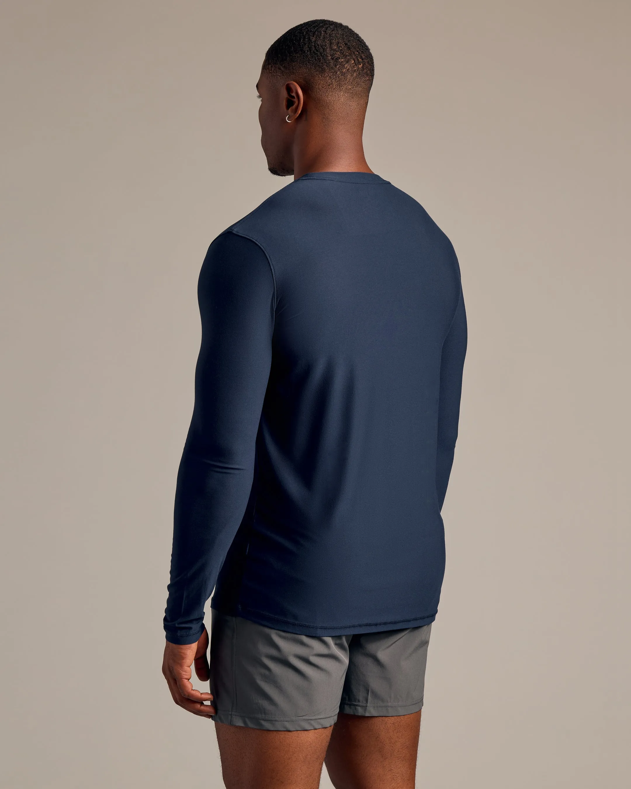 Navy Long Sleeve Tall Active Crew