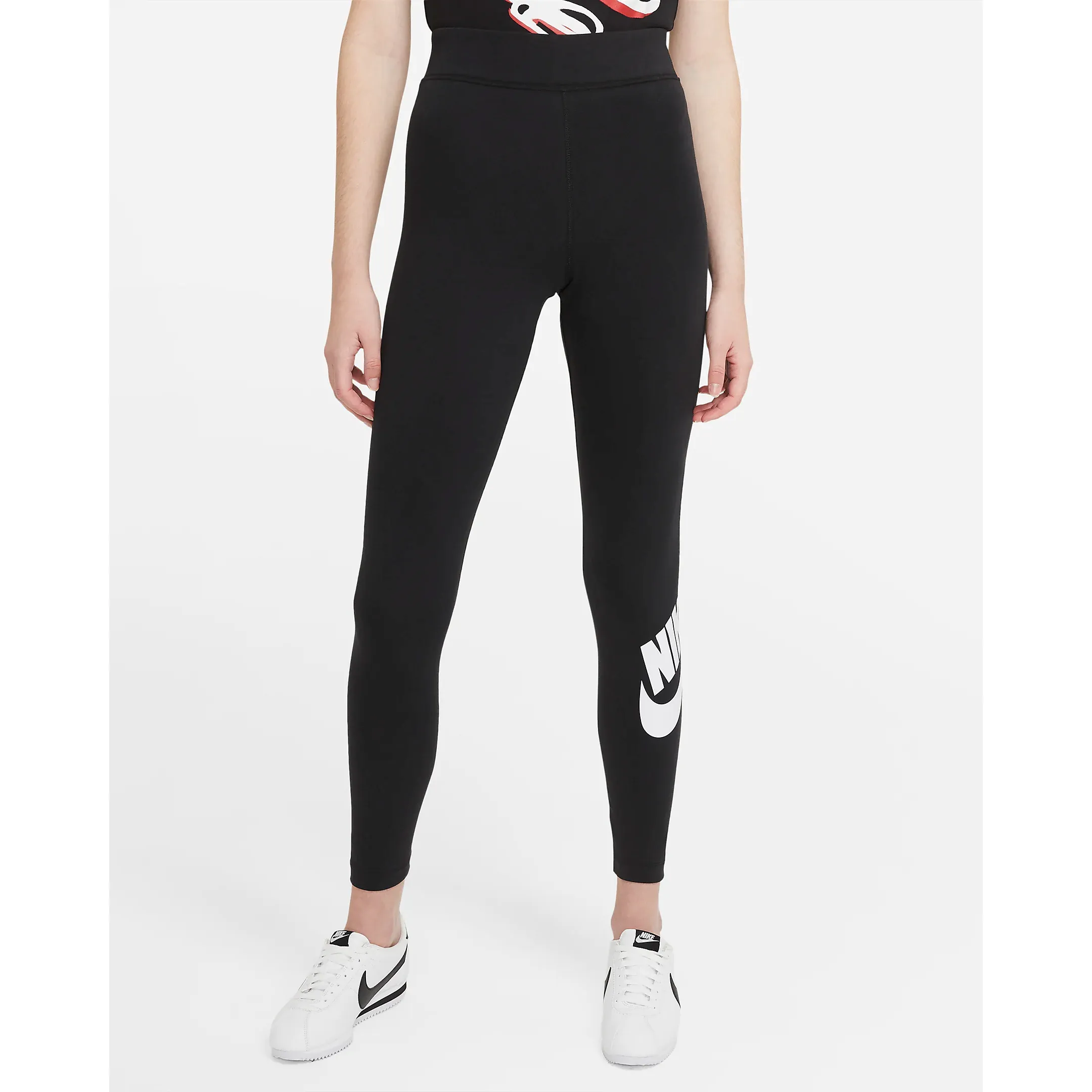 Nike Women's Sportswear Essential Leggings - Black / White