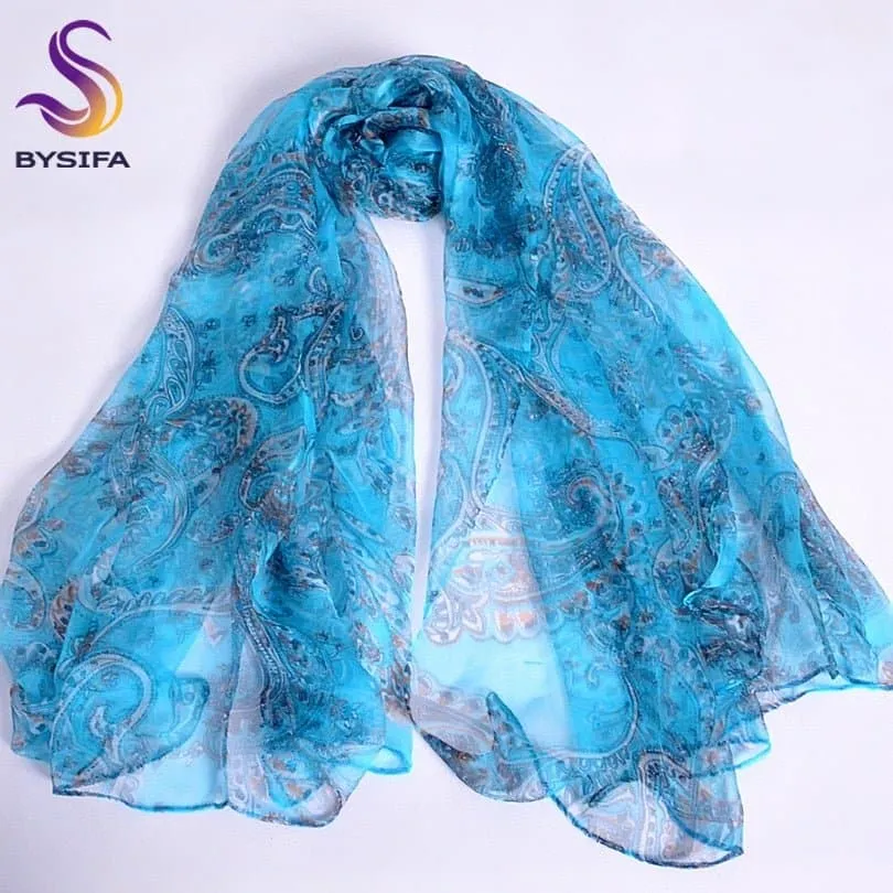 Pure Silk Long Scarves - Fashionable and Versatile 100% Natural Silk Scarves for Women