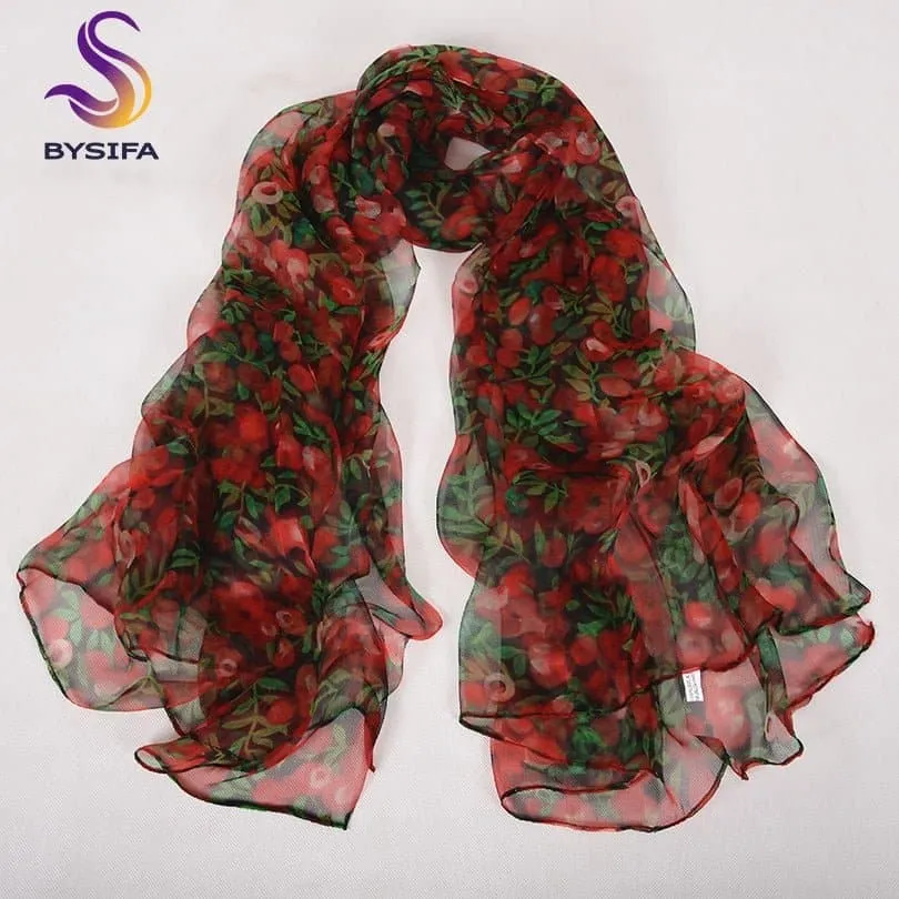 Pure Silk Long Scarves - Fashionable and Versatile 100% Natural Silk Scarves for Women