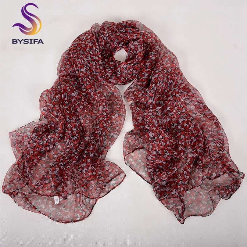 Pure Silk Long Scarves - Fashionable and Versatile 100% Natural Silk Scarves for Women