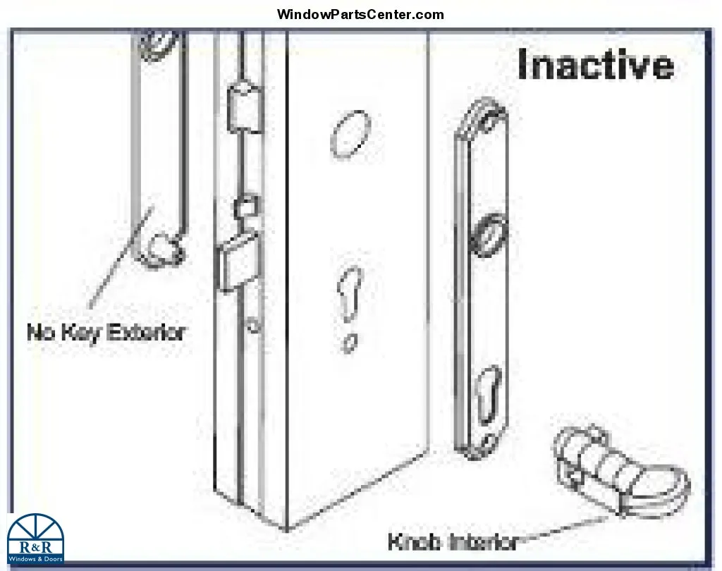 S4100IT - Inactive - With Thumb Turn- Hoppe Munchen Series M112Pl/216N - Swinging Door Handle Sets