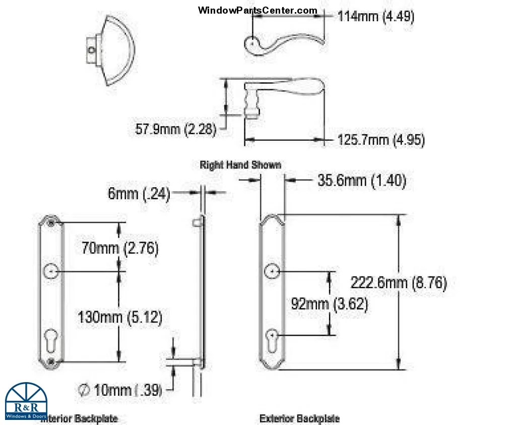 S4200ANC Active - Cylinder Not Included- Hoppe Munchen Series M112Pl/374N- Swinging Door Handle Sets