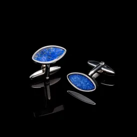 Silver Lapis Lazuli Eye Cufflinks