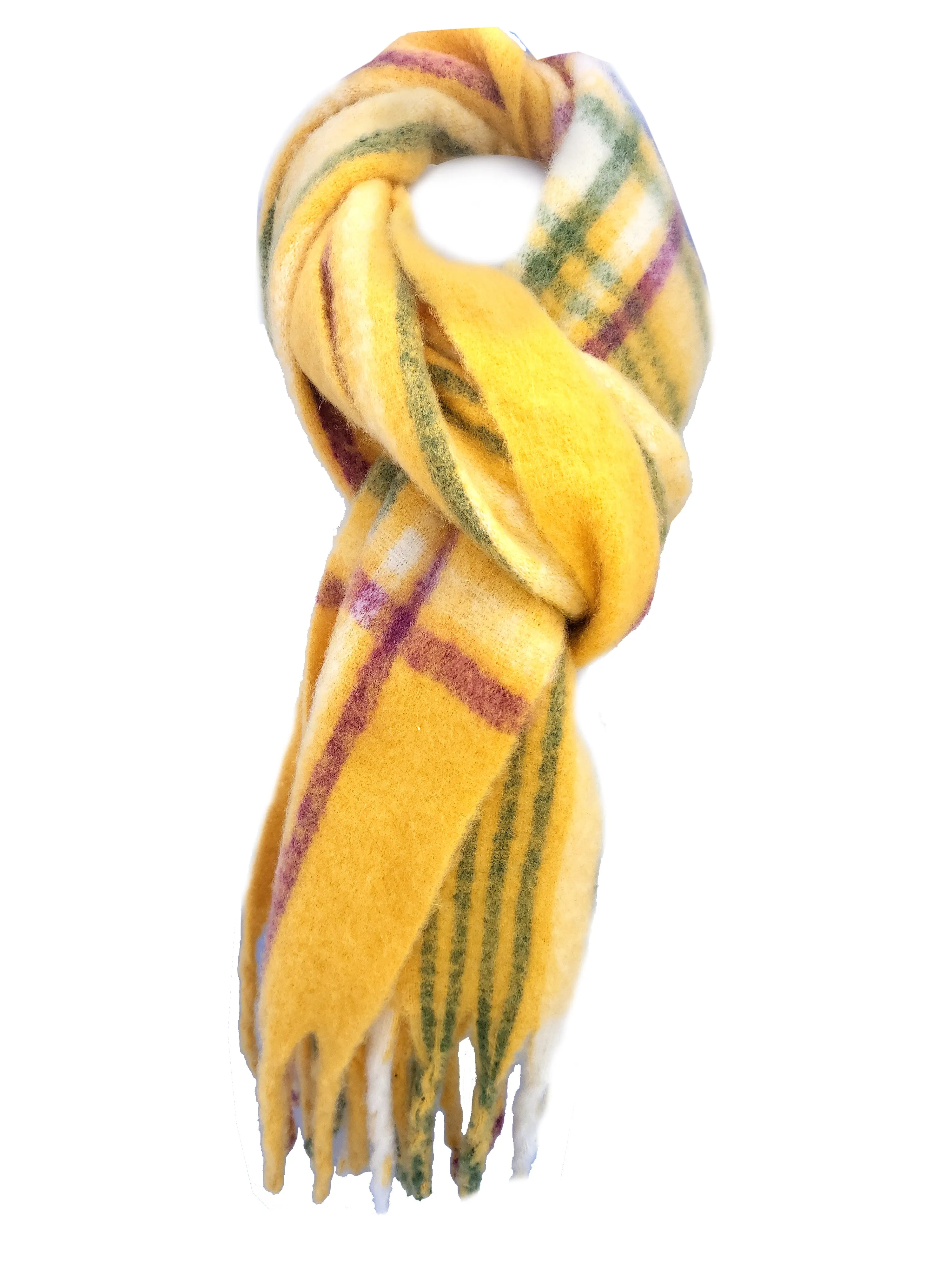 SIMPLE - RMD220315 - Thick Check Winter Scarf