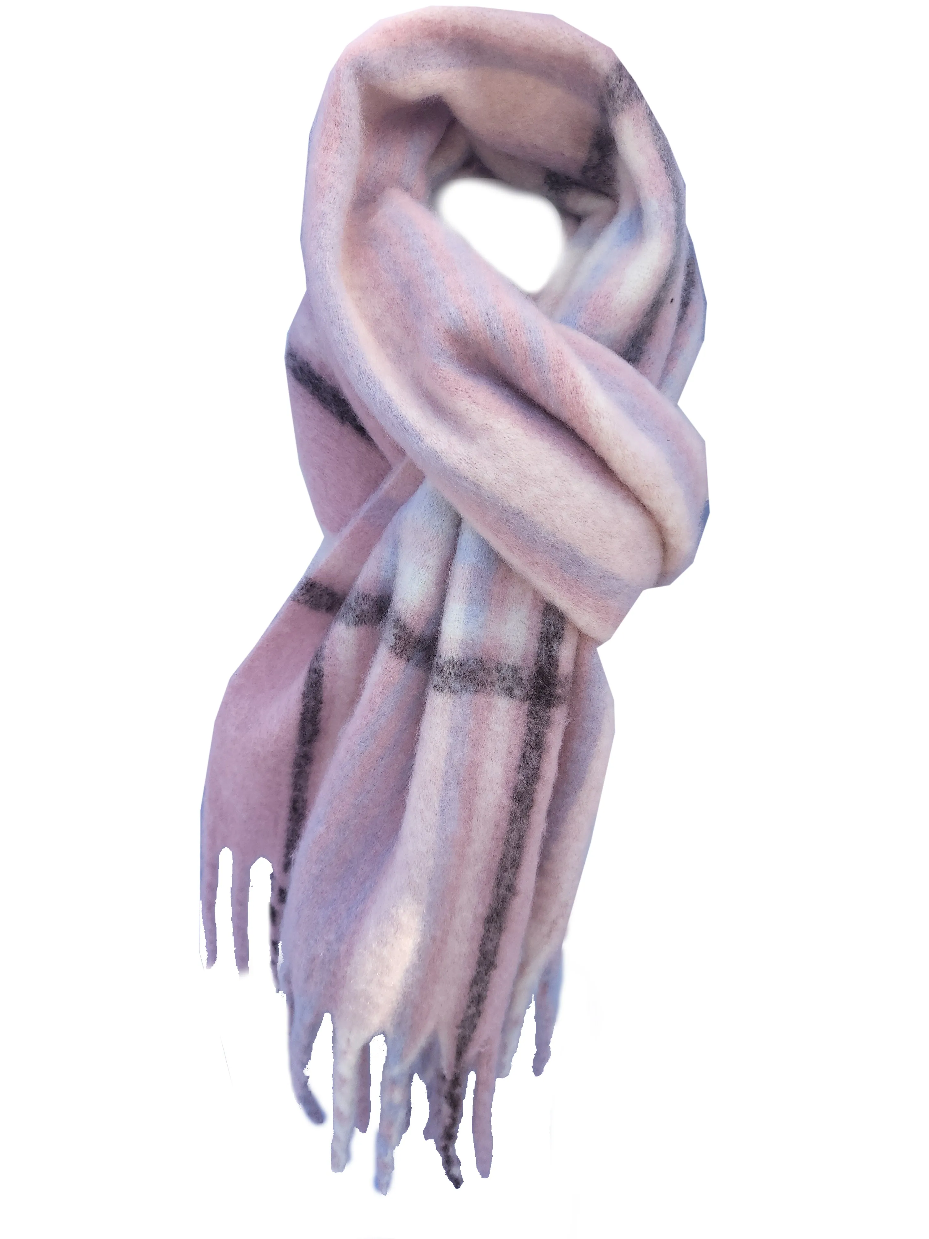 SIMPLE - RMD220315 - Thick Check Winter Scarf