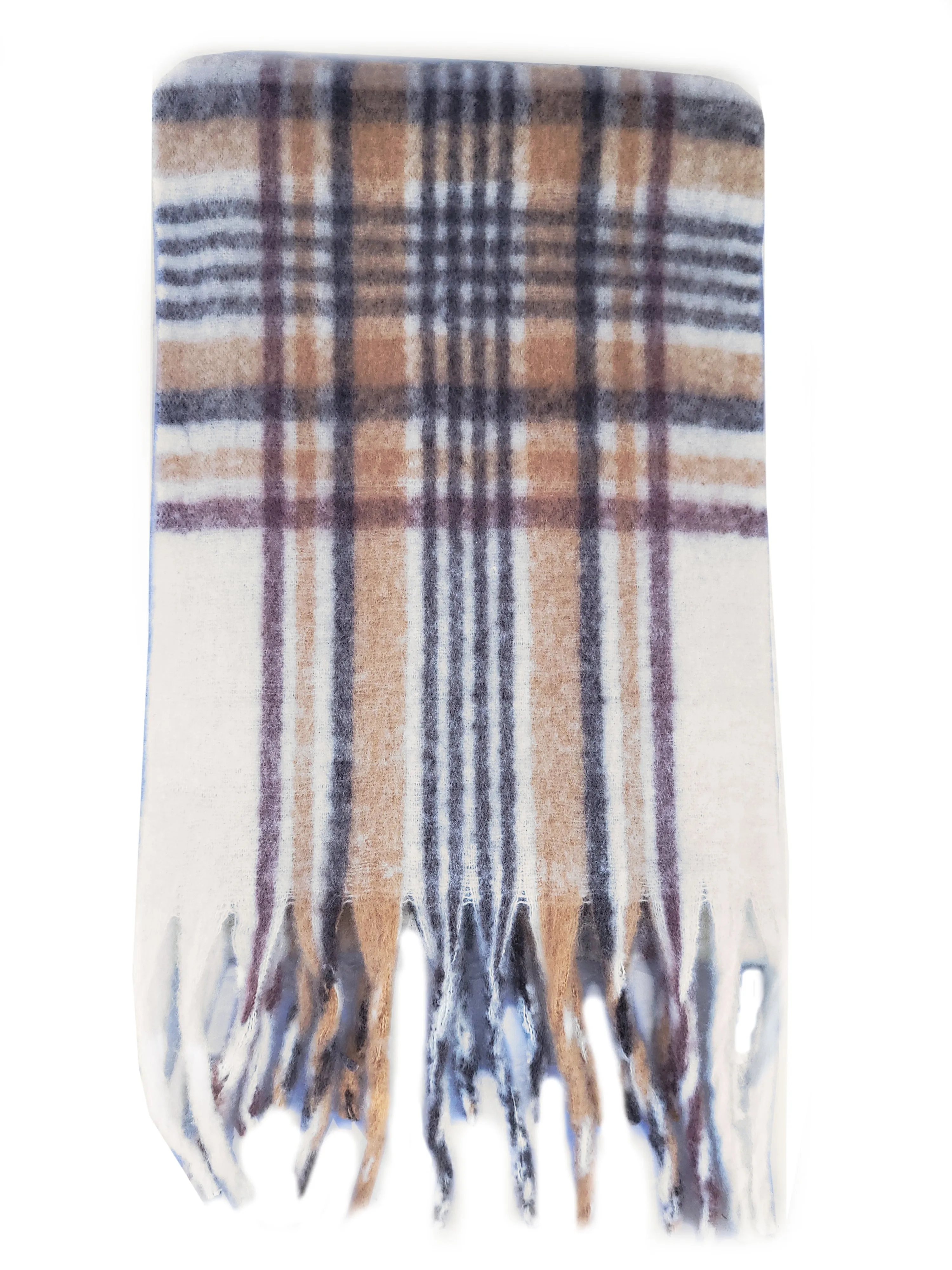 SIMPLE - RMD220315 - Thick Check Winter Scarf