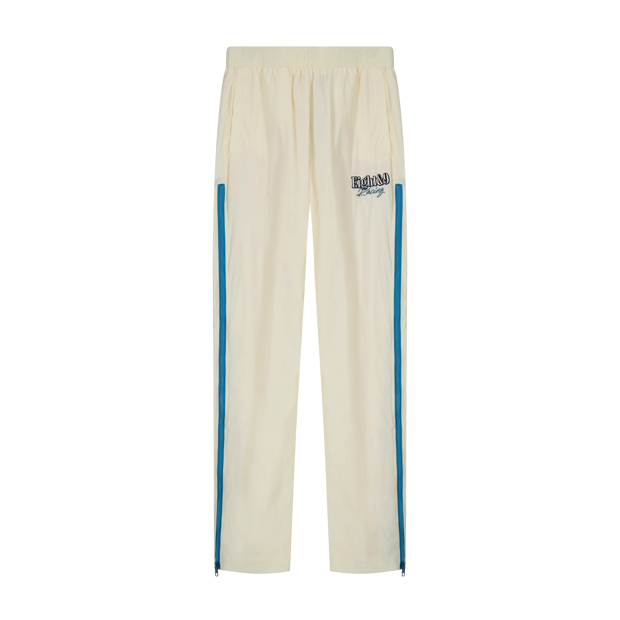 Slide Nylon Flare Zipper Pant Cream