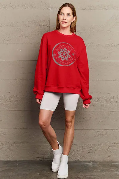 SNOW DAY SUPPORTER Round Neck Sweatshirt