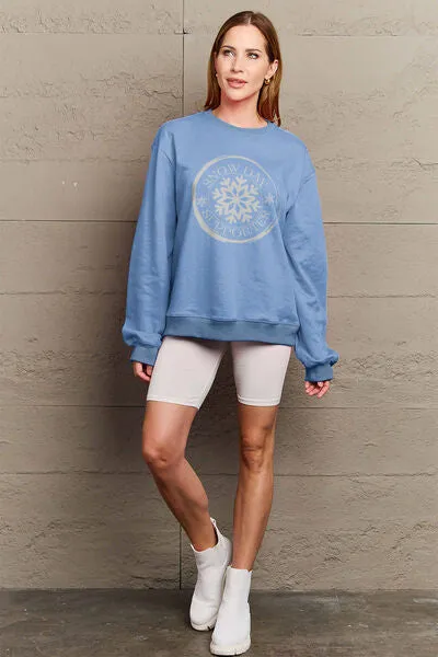 SNOW DAY SUPPORTER Round Neck Sweatshirt