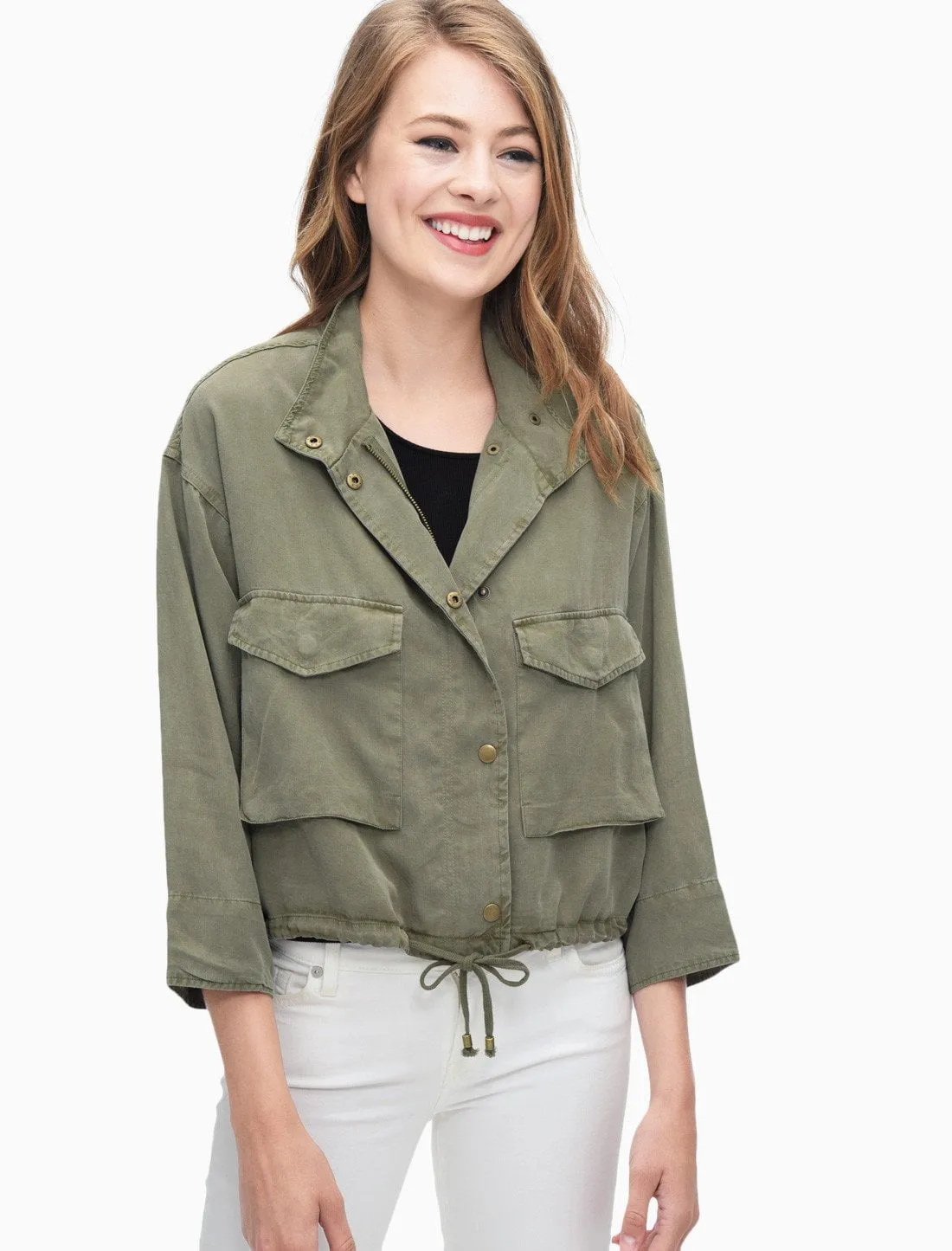 Splendid - Cropped Military Jacket Vintage Olivine