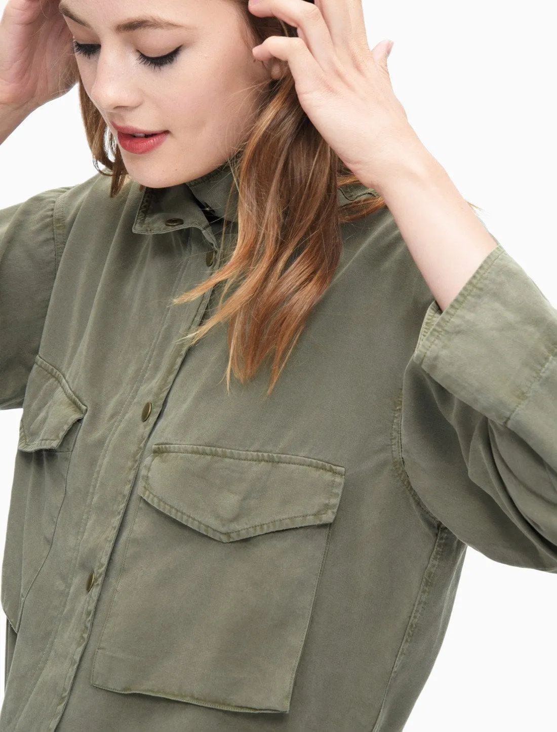 Splendid - Cropped Military Jacket Vintage Olivine